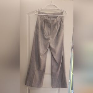Gray Wide-Leg Trousers